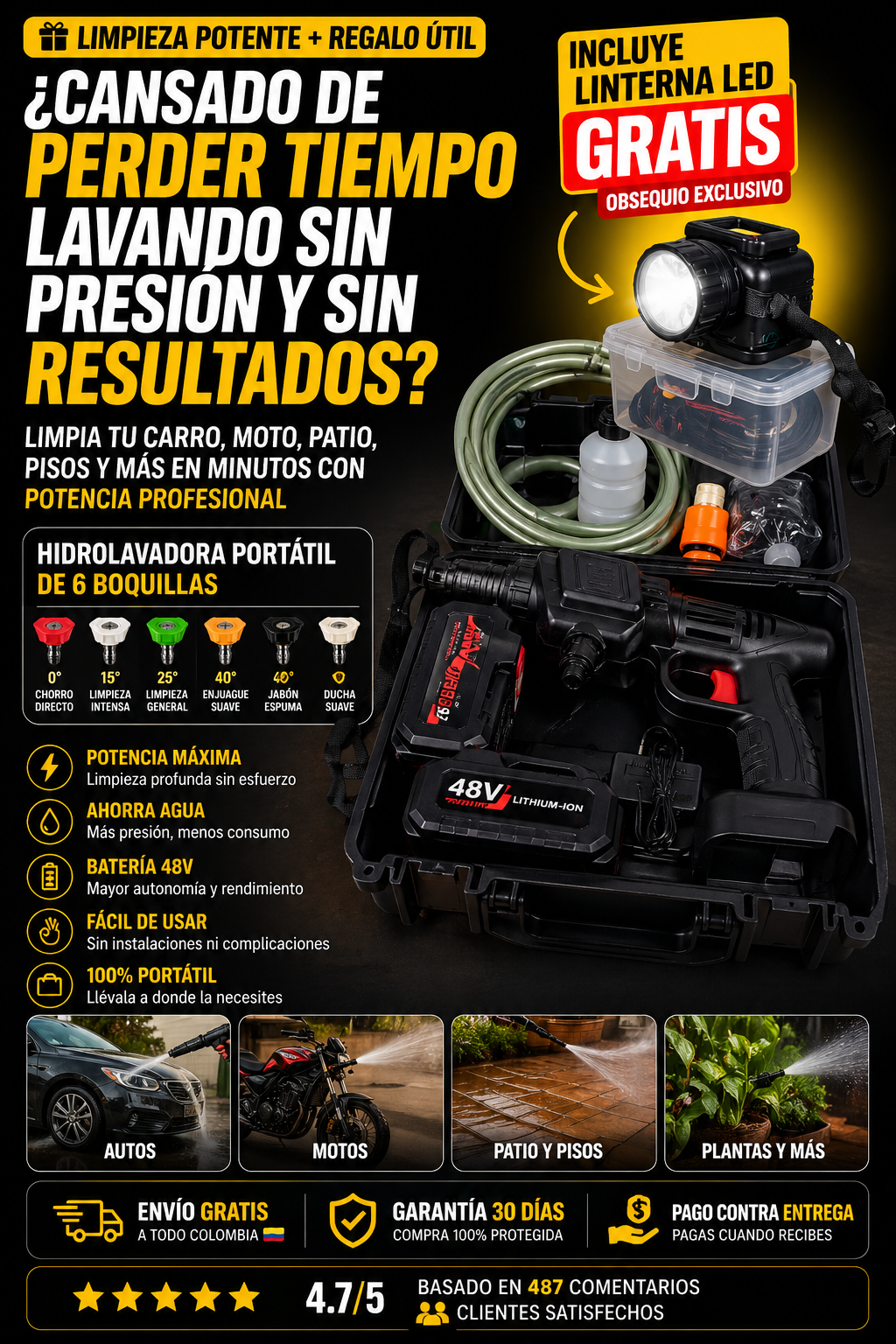 PROMO Kit Premium™ de Limpieza Profesional Hidrolavadora – Sistema Completo Sin Cables