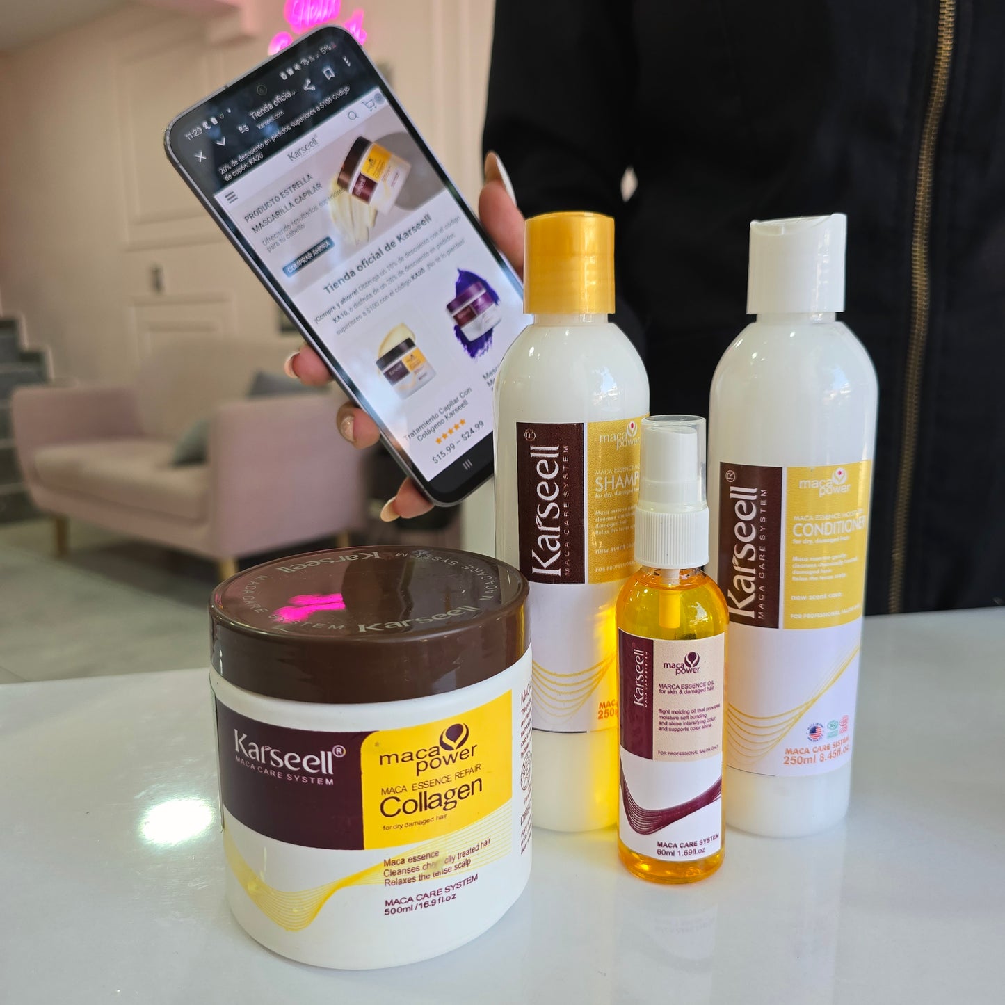 KARSEELL 4x1 SET PROFESIONAL CAPILAR-Despídete del cabello seco y maltratado