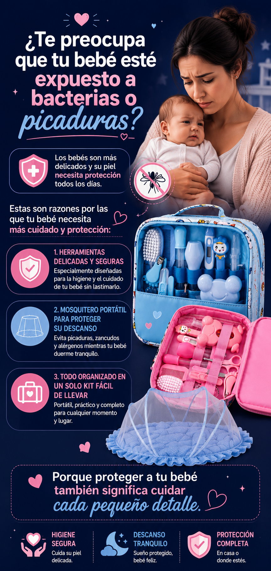 Kit Portátil + Mosquitero: La Combinación Perfecta Para Tu Bebé