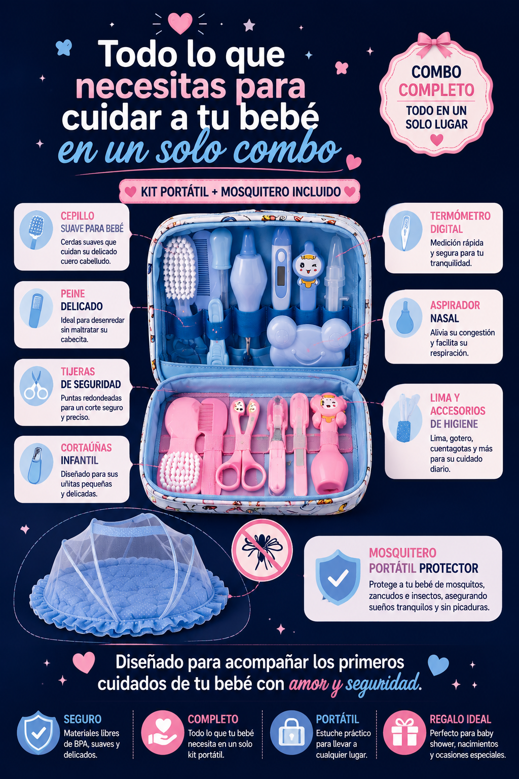 Kit Portátil + Mosquitero: La Combinación Perfecta Para Tu Bebé