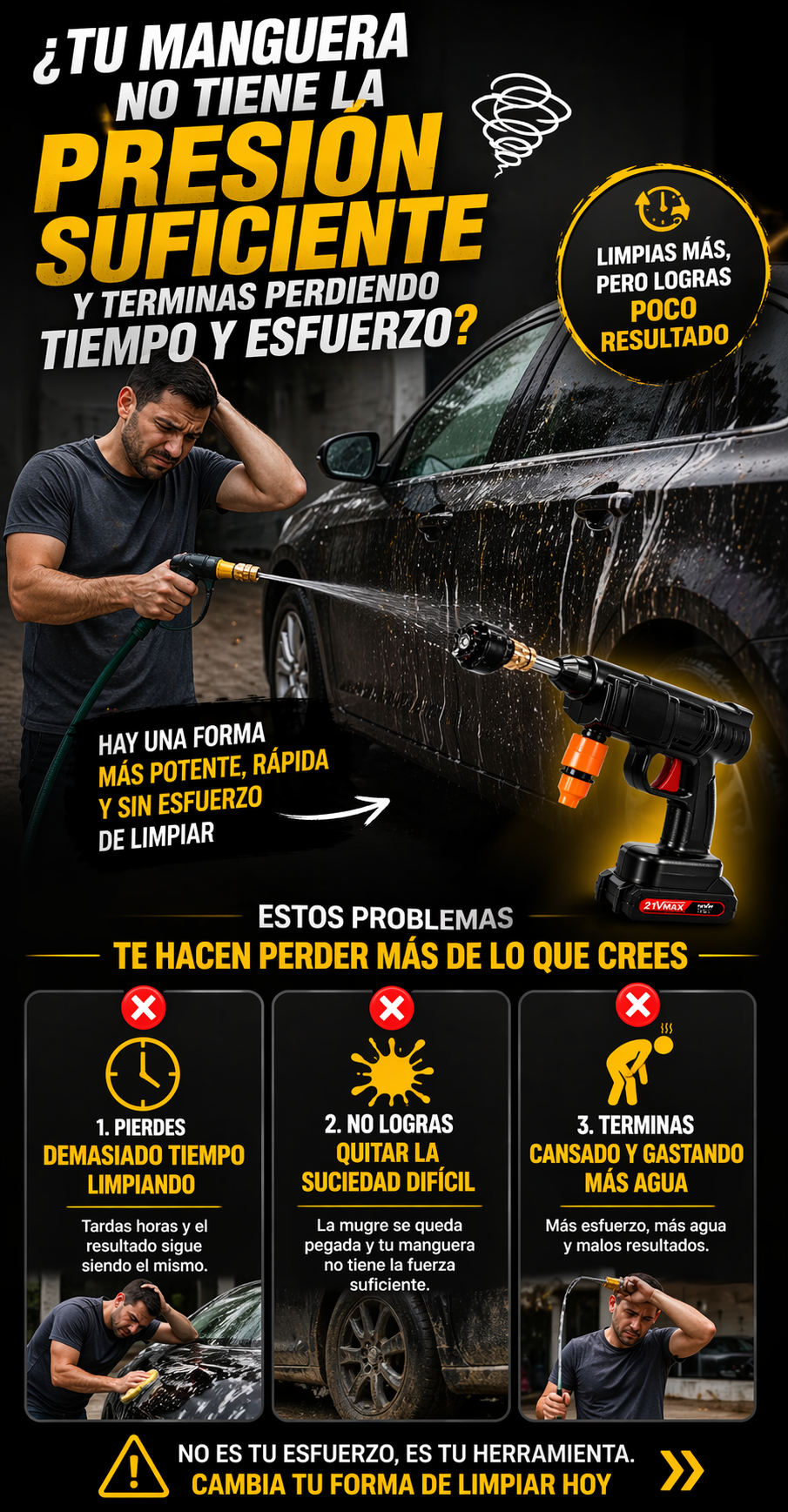 PROMO Kit Premium™ de Limpieza Profesional Hidrolavadora – Sistema Completo Sin Cables